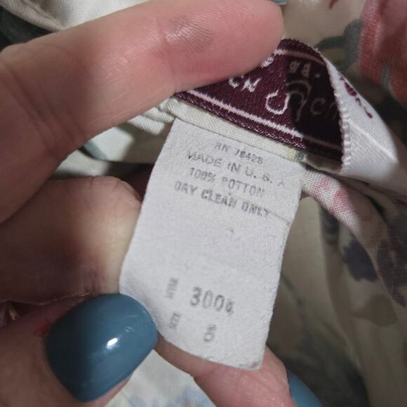 Vintage Sharon Young Cotton A Line Pleated Midi Skirt Western Cottage Country 6 - Picture 7 of 8